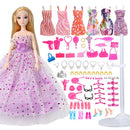 Doll With 83 Accessories DIY Dressup Toys For Girls Fashionista Ultimate Fashion Princess Dolls Set