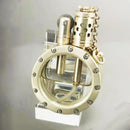 Handgemachtes Benzinfeuerzeug aus reinem Kupfer Quarz sichtbar transparent Öltank Feuerzeuge tragbare runde Sammlung Geschenk für den Menschen