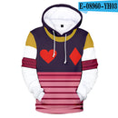 Die neuesten 3D Hisoka Hoodies Sweatshirts Männer Frauen Hoodie Mode Herbst 3D Comic Hisoka Jungen Mädchen Schwarz + Weiß Pullover