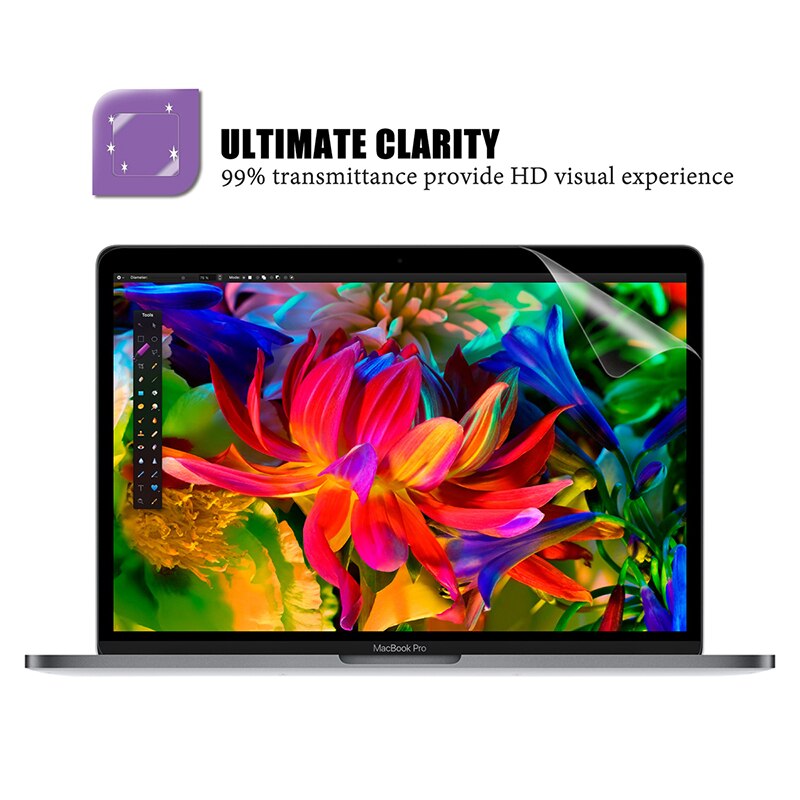 Displayschutzfolie für MacBook Pro 15 Zoll 2019 Modell A1707/A1990, HD-Folie mit hydrophober Beschichtung, schützt die Haut des MacBook Pro15