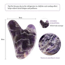 Amethyst-Massagegerät zum Anheben des Gesichts, Jade-Stein-Roller, natürlicher Kristallstein, der dünnes Kinn-Gesichtsschönheits-Hautpflege-Werkzeug abnimmt