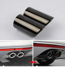2 teile/satz verchromt edelstahl auto auspuff spitze rohre abdeckungen für audi a1 a3 a4 tt 2009–2015/vw volkswagen passat