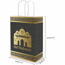 10/20/50 Uds. Bolsas de mano doradas musulmanas Eid Mubarak, embalaje de regalo conmemorativo, bolsa de papel Kraft de Ramadán, suministros para fiestas, bolsa de regalo