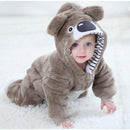 Kawaii Koala Kostüm Baby Kigurumis Tier Cosplay Overall Winter Warmer Pyjama Jungen Mädchen Halloween Karneval Geschenk