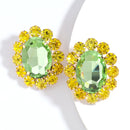 Pauli Manfi New Fashion Damen Strass Multicolor Ohrringe Elegante Damen Persönlichkeit Super große Ohrstecker