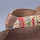 Neue Mode Sommer Stil Frauen Hausschuhe Med Ferse 4,5 cm Flip Flops Strand Keil Sandalen Regenbogen Riemen Plattform Keilschuhe