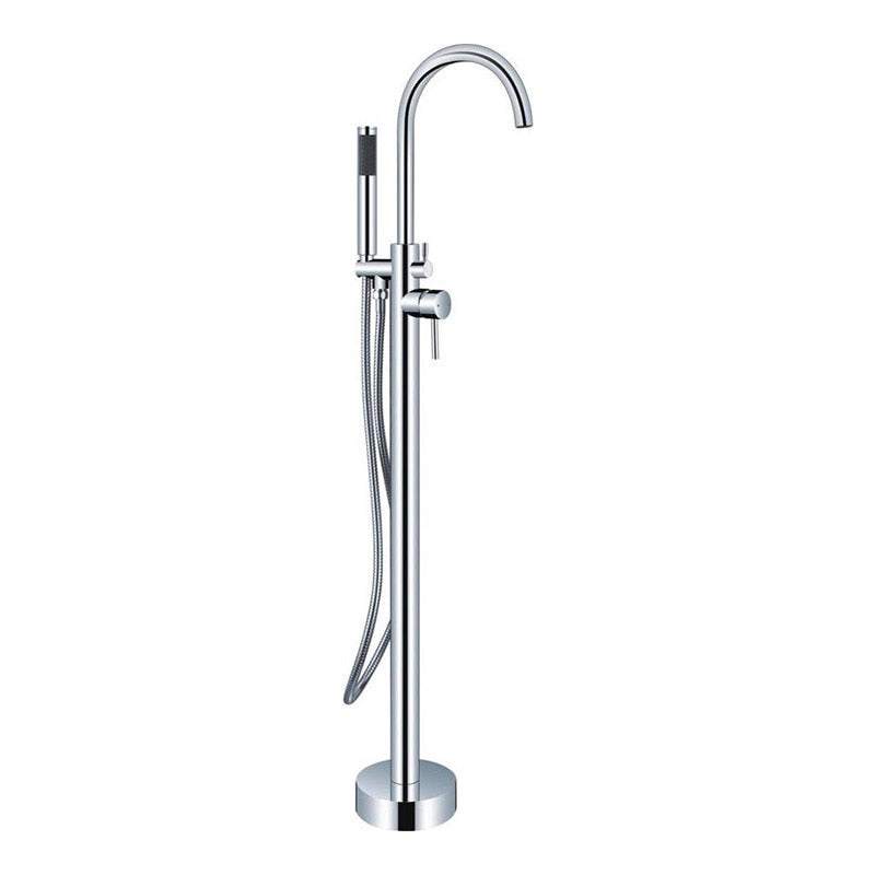 Bathroom Shower Diverter Spout Mixer Tap Brass Bathtub Floor Standing Faucet Tap Faucet Rose Gold for Bath 10 Year Warranty