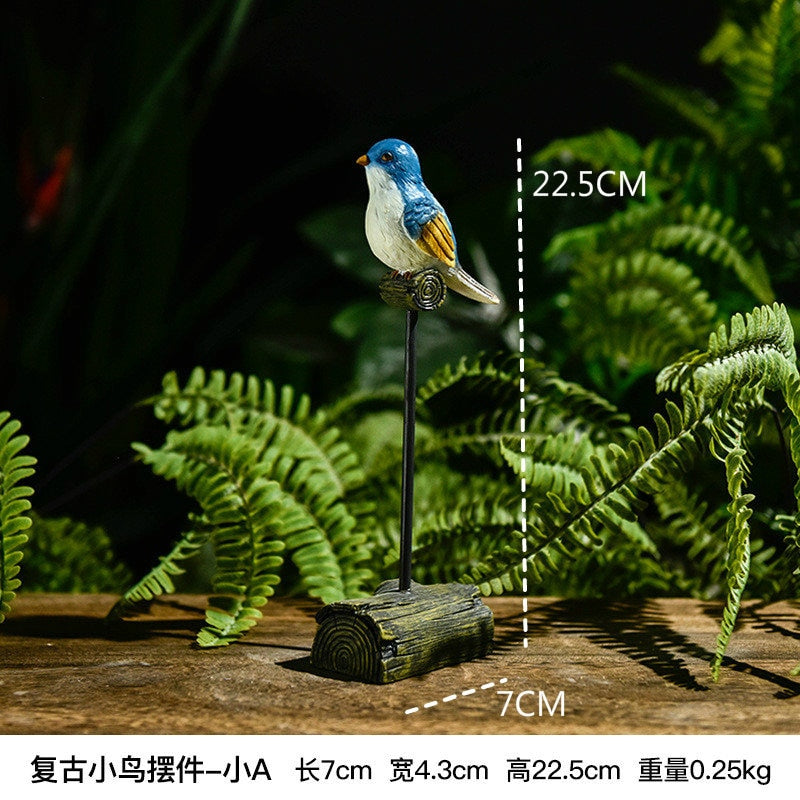 Nordic Creative Resin Simulated Animal Parrot Bird Crafts Ornaments Gold Modern Home Desktop Decoration Miniature Figurines