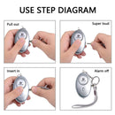 5 teile/los Selbstverteidigung Alarm 130Db Sicherheit Schützen Alarm Mit LED Licht Persönliche Sicherheit Notfall Alarm Für Kinder Frauen Mädchen