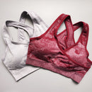 Nepoagym Damen Camo Nahtloser BH Nahtloser Sport-BH Gepolsterter Push-Up-BH Sport-BH High Impact Damen Yoga Top Sportshirt