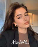 Titan mit 18 Karat Gold Geo Wide Statement Ohrringe Punk Party Kleid Runway T Show Gothic Rare Korean Japan INS Boho Top