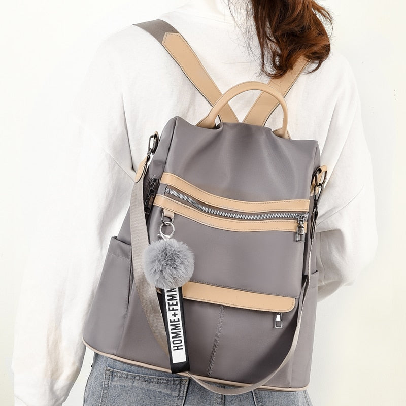 2021 nueva mochila impermeable de tela Oxford para mujer, mochila de viaje ligera de diseñador, mochilas escolares de moda, bolsos de hombro informales