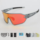 COMAXSUN Professionelle Polarisierte Fahrradbrille Fahrradbrille Outdoor Sport Fahrrad Sonnenbrille UV 400 Mit 5 Gläsern TR90 2 Style