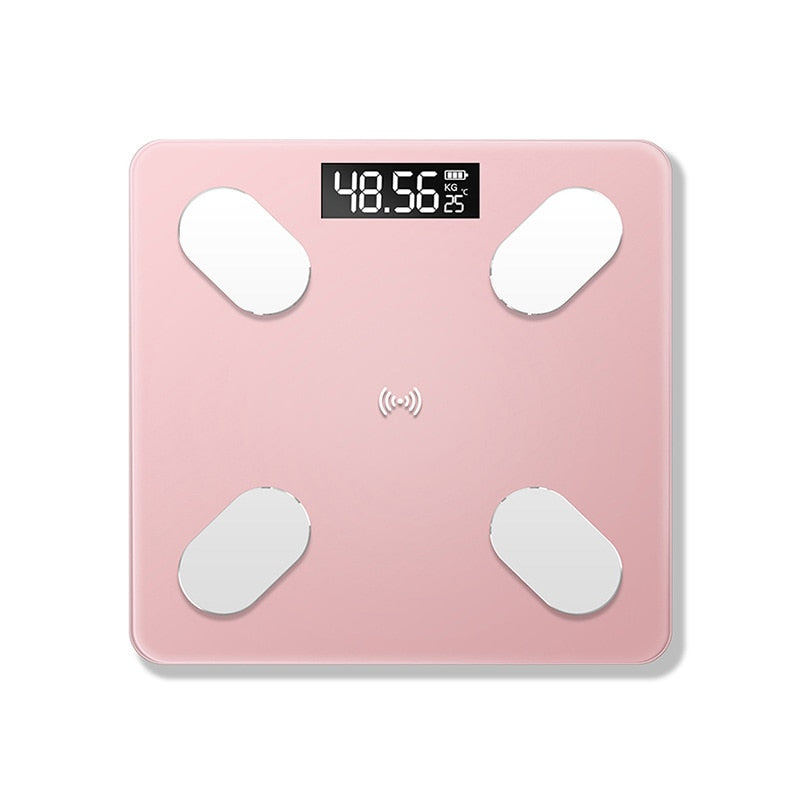 Bathroom Scales Body Fat Scale LED Digital Floor Weight Scale Smart BMI Scales Balance Wireless Bluetooth APP Android IOS