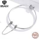 BISAER, cadena clásica de seguridad de vid, abalorios de cadena de plata de ley 925 para pulseras, joyería de plata 925 Original para mujer ECC1546