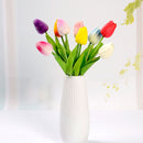 10pcs Tulip Artificial Flower Branch PU Tulipas Flor Artificial Bouquet Real Touch Fake Flower for Wedding Home Table Decoration
