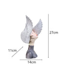 Nette kreative Blumenstrauß-Mädchen-Verzierungs-Skulptur-Statuengeschenke Wohnzimmer Fernsehschrank Blumenarrangement Moderne Hauptdekoration