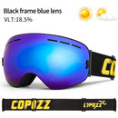 COPOZZ Marke Professionelle Skibrille Doppelschichten Objektiv Anti-Fog UV400 Große Skibrille Skifahren Snowboard Männer Frauen Schneebrille