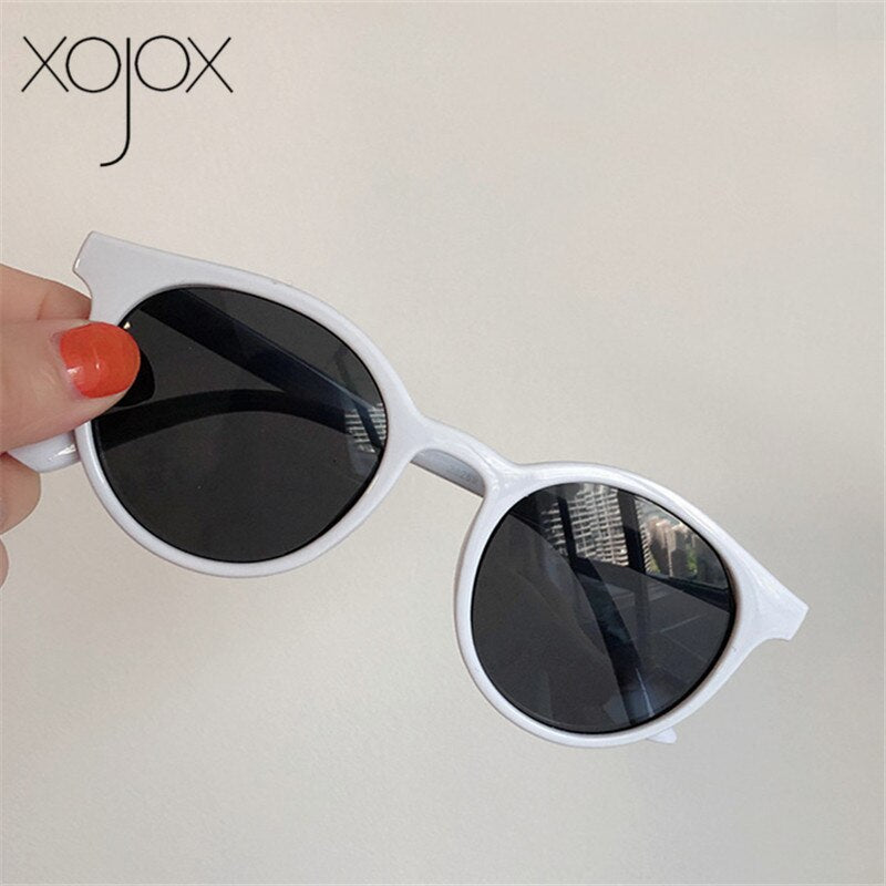 XojoX 2020 Runde Sonnenbrille Damenmode Marke Designer Vintage Sonnenbrille Mädchen Brille Damen Shade Eyewear UV400