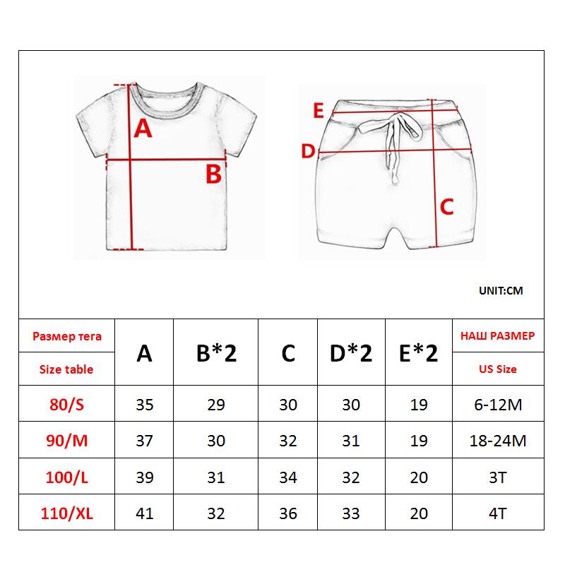 Summer Baby Boy Clothes Set Infant Cartoon Dinosaur Print Short Sleeve Shirt + Pants 1 2 3 4 Years Kid Toddler Boys Outfit