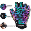 SkangDuke 1 Paar Laser Slip Shock Atmungsaktiv Angeln Wandern Motorrad Gel Radfahren Halbfinger Handschuhe Männer Frauen Outdoor Sport