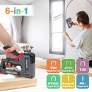 WORKPRO 6-in-1-Tacker, Nagelpistole, manueller Tacker, Hefter, Polster, Kunststoff, Möbel, Nagler, Werkzeug, robuster Tacker für Zuhause