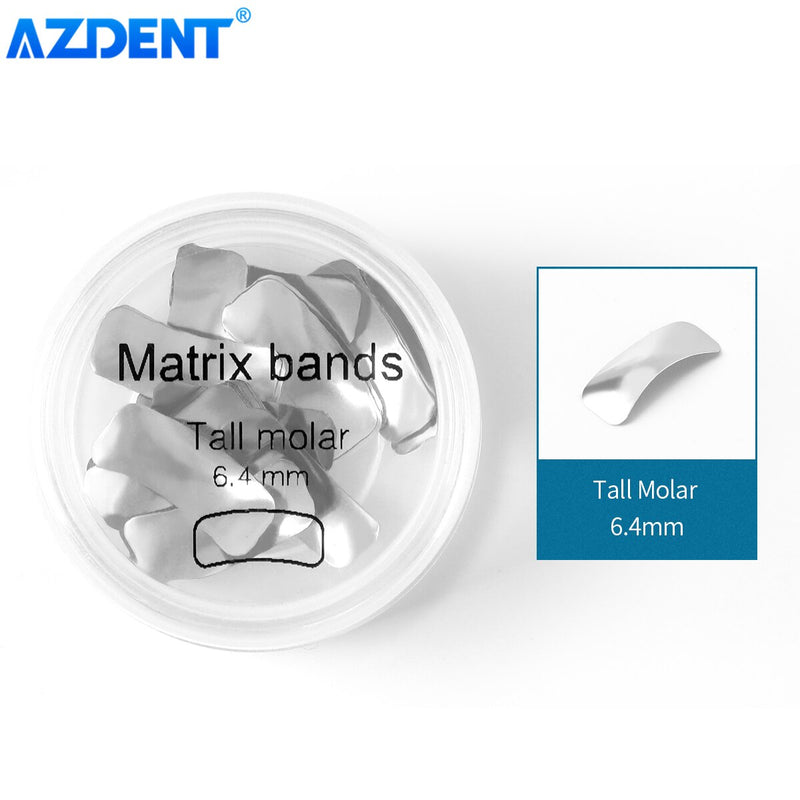 AZDENT Dental Schnittmatrizen Konturiertes System Metallmatrizen Zahnmatrizenband Harz Klemmtrennring Autoklavierbar