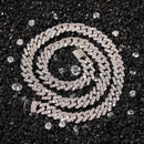 THE BLING KING 9 mm Schnalle Link Pave Iced CZ Cuban Link Halsketten Goldfarbe Luxus Bling Bling Schmuck Mode Hiphop für Männer