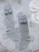 6 Farben.Unisex Kinder Cherry Hair Ball Kniestrümpfe.Baby Kleinkind In Tube Socken für Mädchen Boys.Kid Cherry Stricksocke 2-6Y