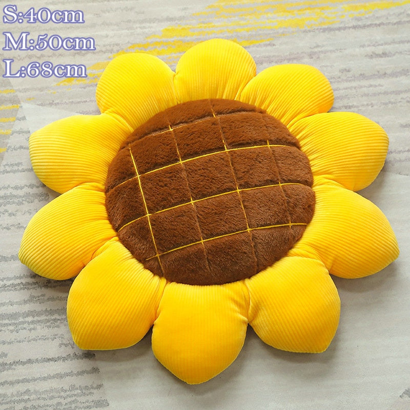 Washable Daisy Flower Cushion Soft Stuffed Car Pillow Peach Blossom Chair Cushion Girly Room Sofa Decor Gift For Girl Birthday