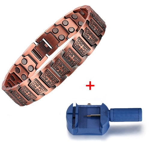 OKtrendy Copper Magnets Bracelets &amp; Bangles Men Bracelet Metal Healing Magnetic Cross Jesus Christ Wristband Jewellery Wholesale