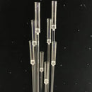 2er-Set Acryl-Kerzenständer, 8 Köpfe, alle durchsichtig, Kerzenhalter, Hochzeit, Kandelaber, Tischdekoration, Blumenständer, Kandelaber