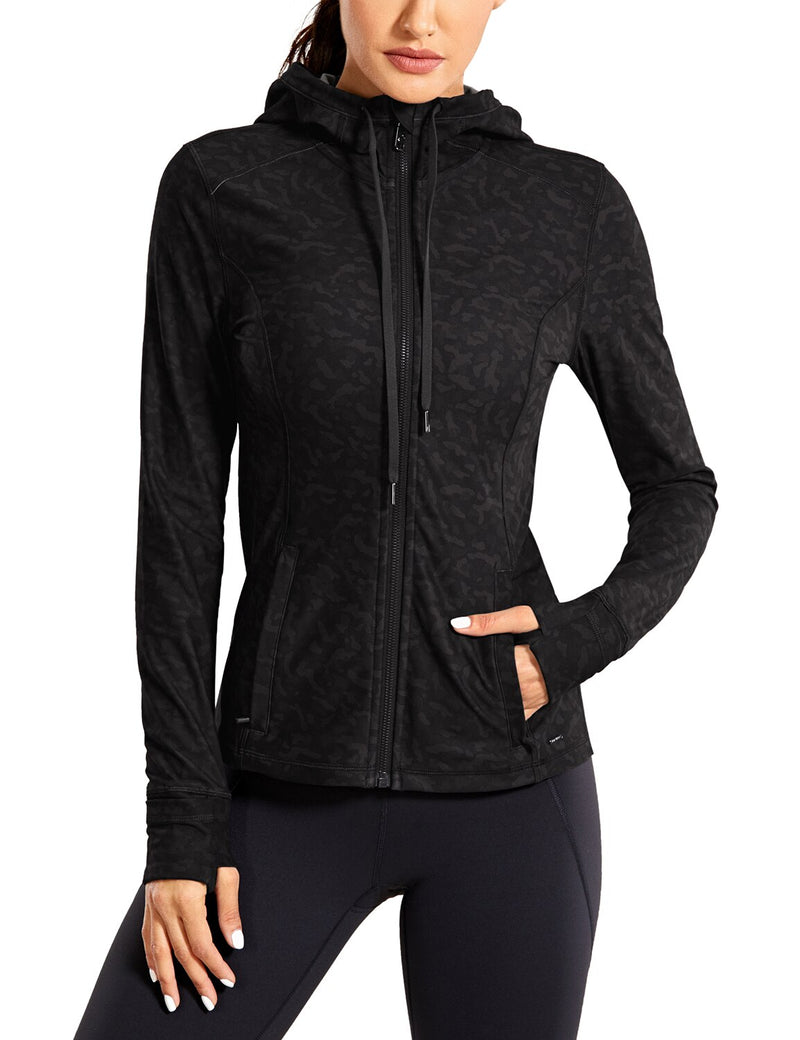 Ropa deportiva Chaqueta deportiva para mujer Chaqueta con capucha y cremallera completa cepillada mate para mujer Abrigos Ropa de abrigo Chaquetas deportivas con capucha para entrenamiento Bolsillos