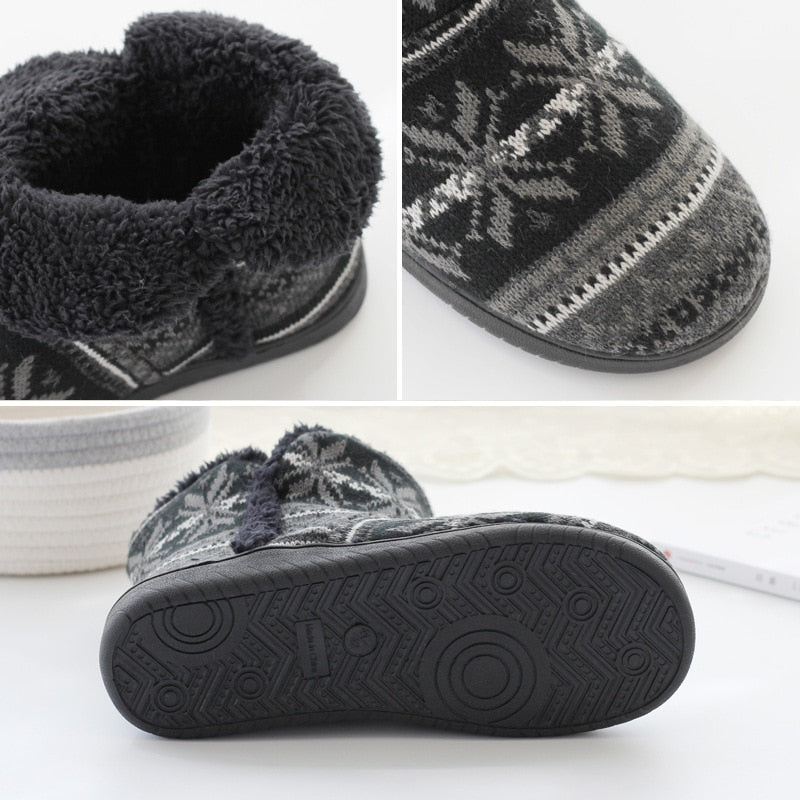 Winter Warm Home Slipper Men and Women Family Cotton Shoes  Male Platform House Slides Ladies Casual Indoor Slippers For Bedroom