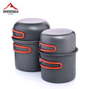 Widesea Campingkochgeschirr Outdoor-Kochset Geschirr Touristische Küche Campingtopf Wärmetauscherkocher Reiseutensilien Ausrüstung