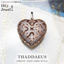 Colgante amor corazón medallón moda Glam 925 joyería de plata esterlina estilo europeo accesorios alma regalo para mujer