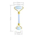 Opal-Jade-Massagerolle, Gouache-Schaber-Set, natürliches Gouache-Stein-Gesichtslifting-Werkzeug, Massagegerät für Gesichts-Gua Sha, Anti-Falten