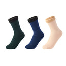 3 Paar/Set Damen Winter Warme Socken Verdicken Thermische Nylon Einfarbige Socken Weicher Schnee Samt Stiefel Boden Schlaf Schwarze Socke