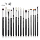 Jessup Augen-Make-up-Pinsel-Set, 15-teilig, präziser Lidschattenpinsel, Augenbrauen-Eyeliner, Blending Concealer, natürliches, synthetisches, schwarzes T177