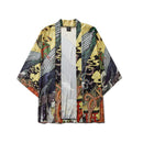 Bebovizi Mode japanischer Anime-Stil Whale Print Kimono Damen Strickjacke Yukata Kimono Streetwear Herren lose asiatische Kleidung