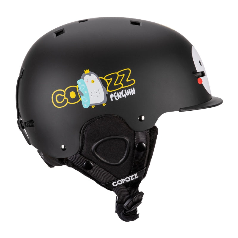 COPOZZ Cartoon Kinder Kinder Skihelm Integral geformter Outdoor-Sportschutz Snowboardhelm Damen Skiausrüstung