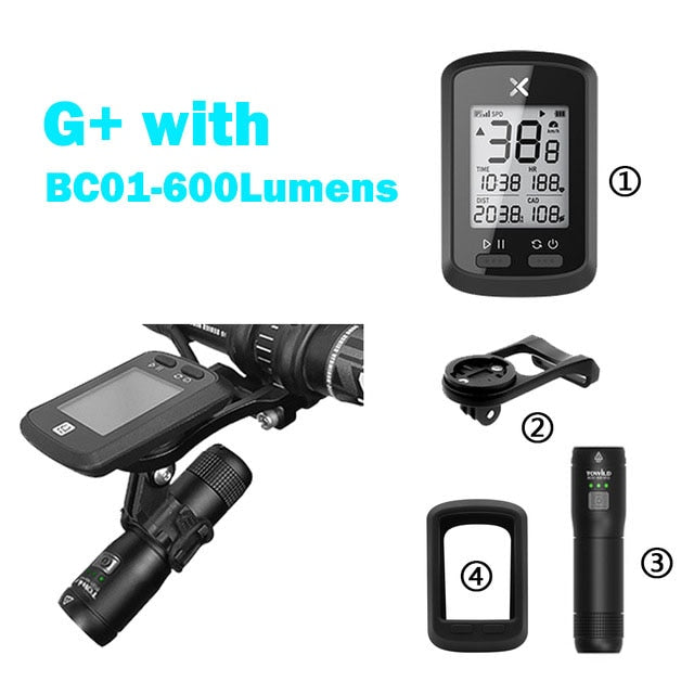 XOSS Fahrradcomputer G+ Wireless GPS Tacho wasserdicht Rennrad MTB Fahrrad Bluetooth ANT+ mit Trittfrequenz Fahrradcomputer