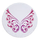 Sommer Mikrofaser rundes Strandtuch Kreis Fee Amor Flügel Druck Dusche Badetücher Yogamatte Decke toalla de playa redonda