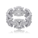 TOPGRILLZ 2020 Neue Schmetterling Ringe Hohe Qualität CZ Ring Kupfer Gold Farbe Iced Zirkonia Mode Hip Hop Schmuck Für Geschenk