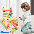 Holzmontagestuhl Montessori Spielzeug Baby Pädagogisches Holzklötze Spielzeug Vorschulkinder Variety Nut Kombinationsstuhlwerkzeug