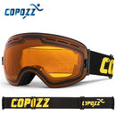COPOZZ Marke Professionelle Skibrille Doppelschichten Objektiv Anti-Fog UV400 Große Skibrille Skifahren Snowboard Männer Frauen Schneebrille