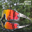 ACEXPNM Polarisierte Mountainbike Fahrradbrille Outdoor Sports Fahrradbrille UV400 4 Linsen Fahrradbrille Herren Damen Sonnenbrille