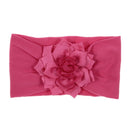 Nishine Weiches Stretch-Satin-Rosen-Blumen-Baby-Stirnband, Neugeborene, Knoten, breite Nylon-Kopftücher, Turban, Mädchen, Kopfbedeckung, Kinder-Foto-Requisiten