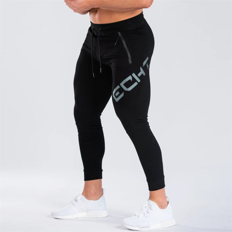 Pantalones de chándal negros para gimnasio, pantalones ajustados para hombre, pantalones casuales para hombre, pantalones de chándal de algodón para entrenamiento físico, ropa deportiva de otoño