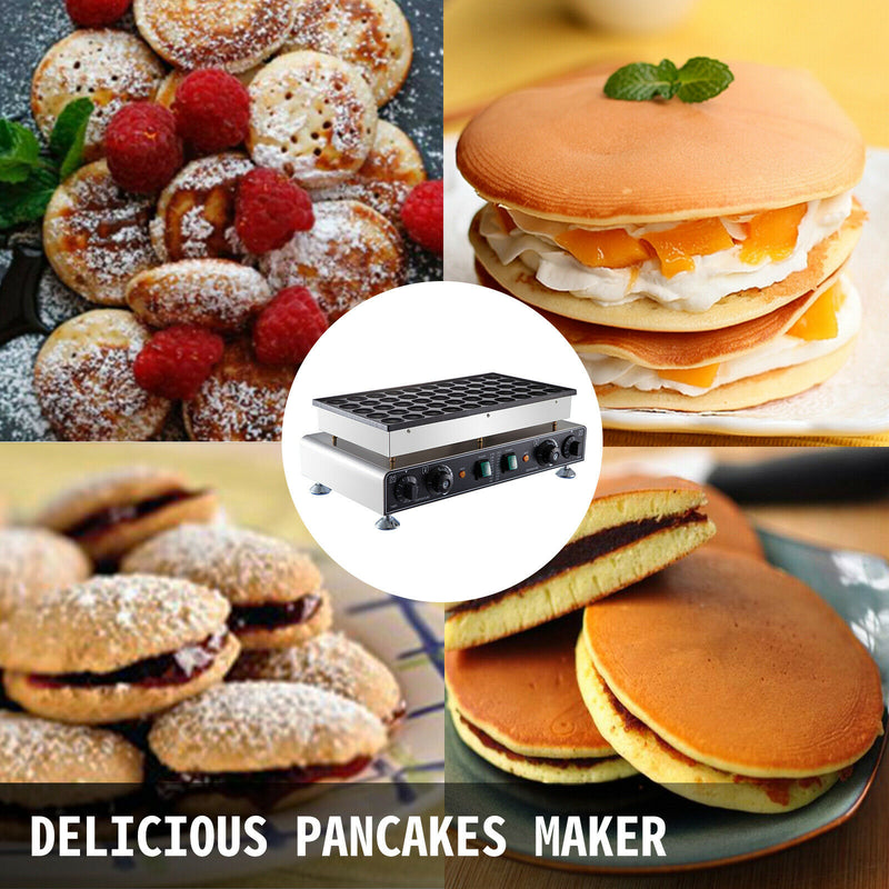 VEVOR Elektrischer Waffeleisen 50 STÜCKE Nonstick Mini Dutch Pancake Maker Waffreras Küche Haushaltsgerät Kantinen Snack Gaufriers
